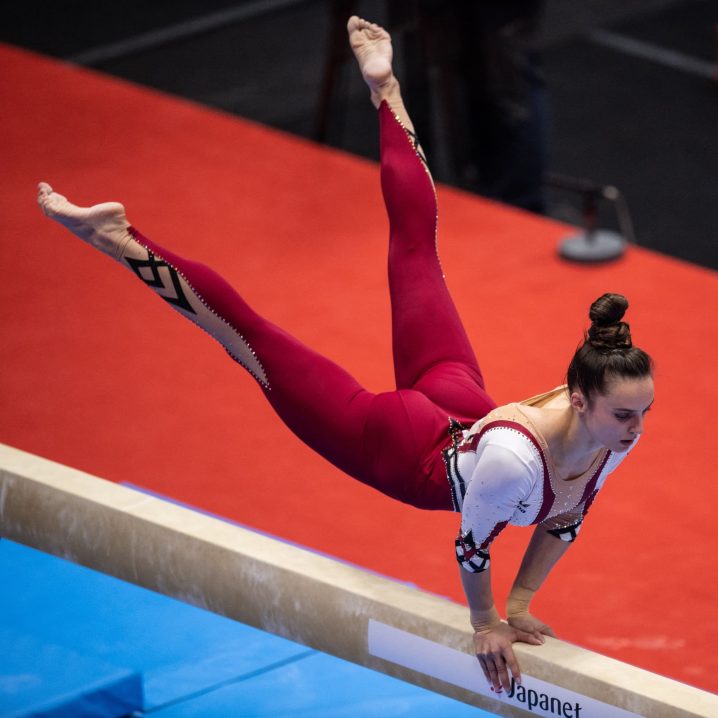 German Gymnast Pauline Schäfer Wins World Silver Beam Medal in a ...