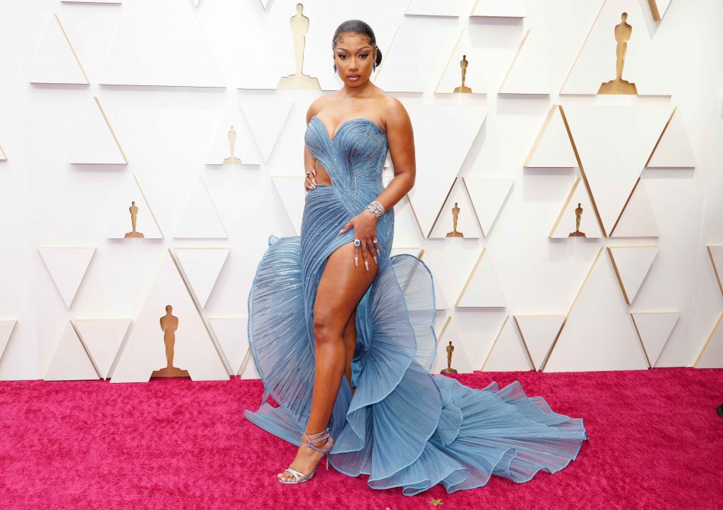 Megan Thee Stallion Makes Her First Oscars Appearance In A Dramatic ...