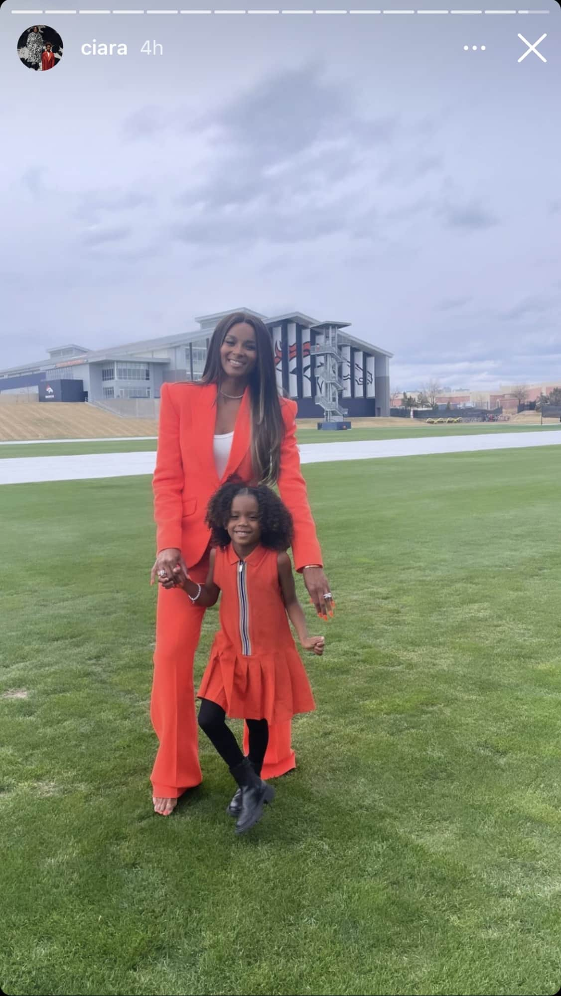 Ciara Suits Up in Orange With Her Kids in Broncos Colors to Celebrate  Quarterback Russell Wilson's New Team