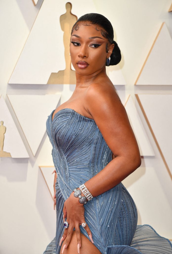 Megan Thee Stallion Makes Her First Oscars Appearance in a Dramatic