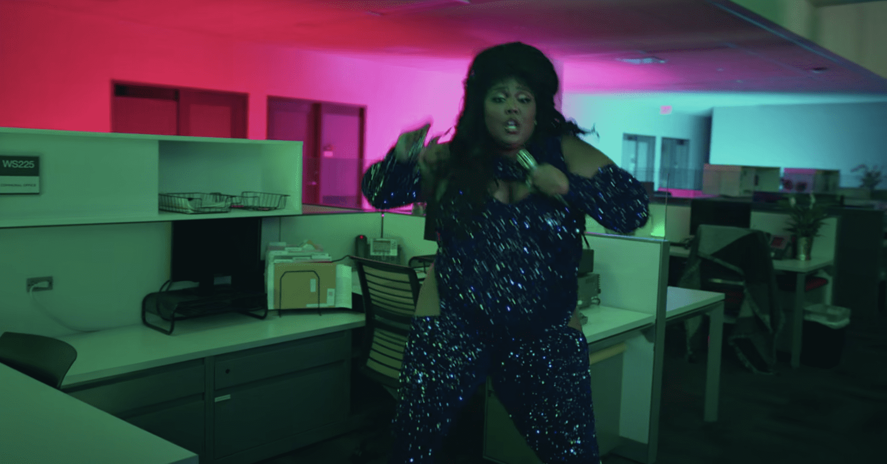 Lizzo Sparkles in a Sequined Cutout Bodysuit in About Damn Time -  POPSUGAR Australia