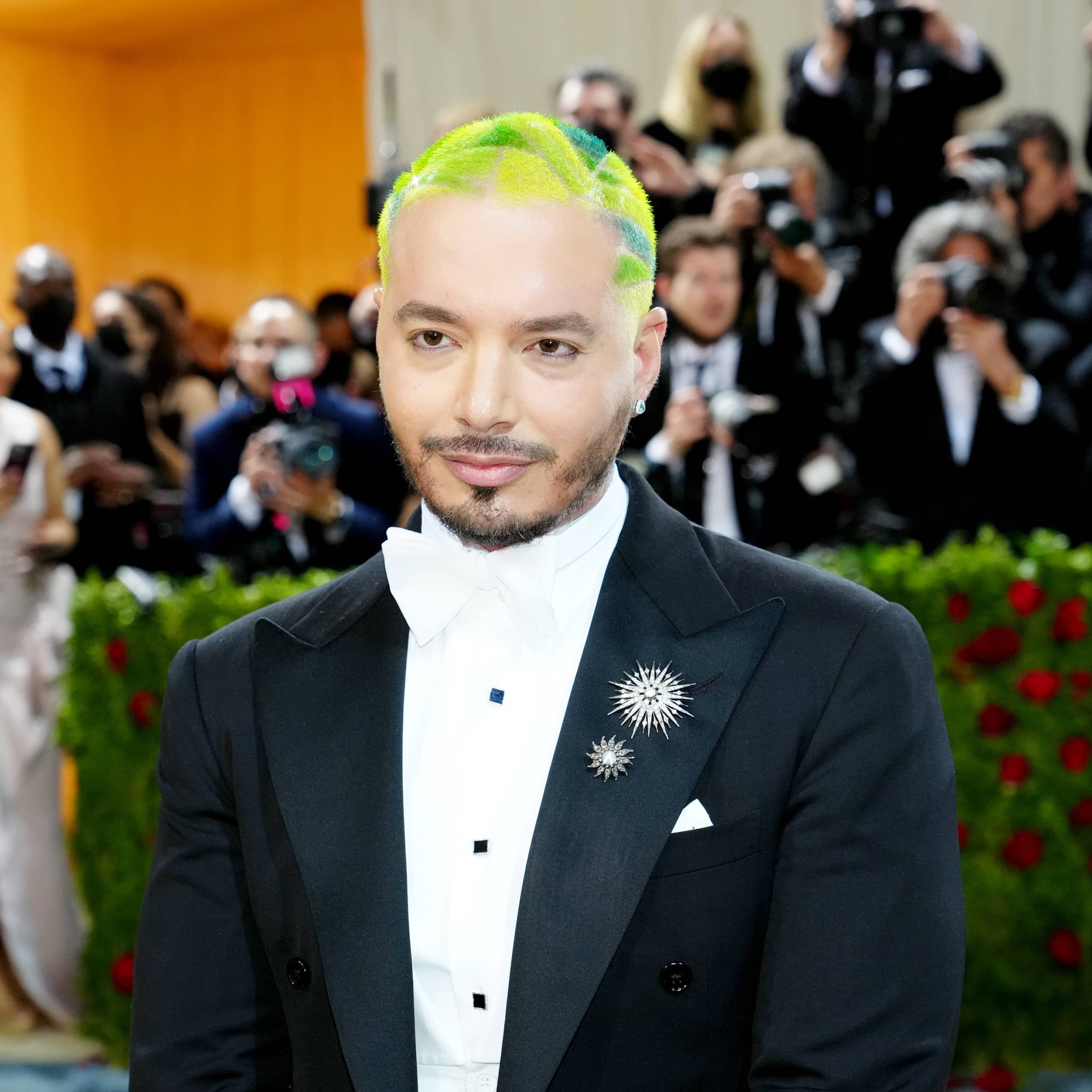 J.Balvin's Colorful Leopard Print Hair Too Epic