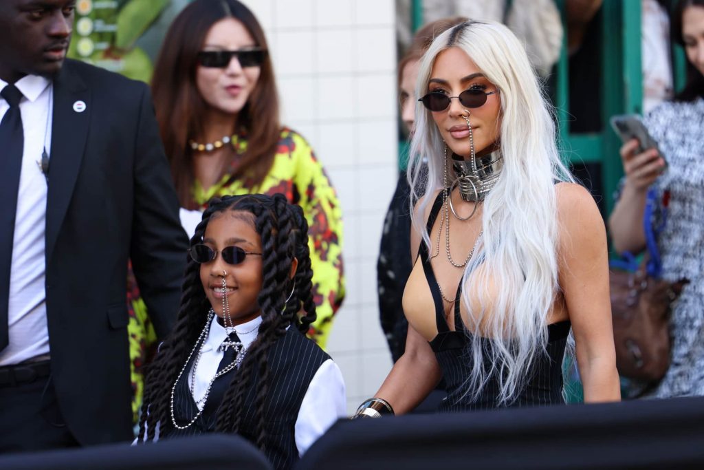 Kim Kardashian And North West Wear Mother-daughter Nose Rings In Paris 