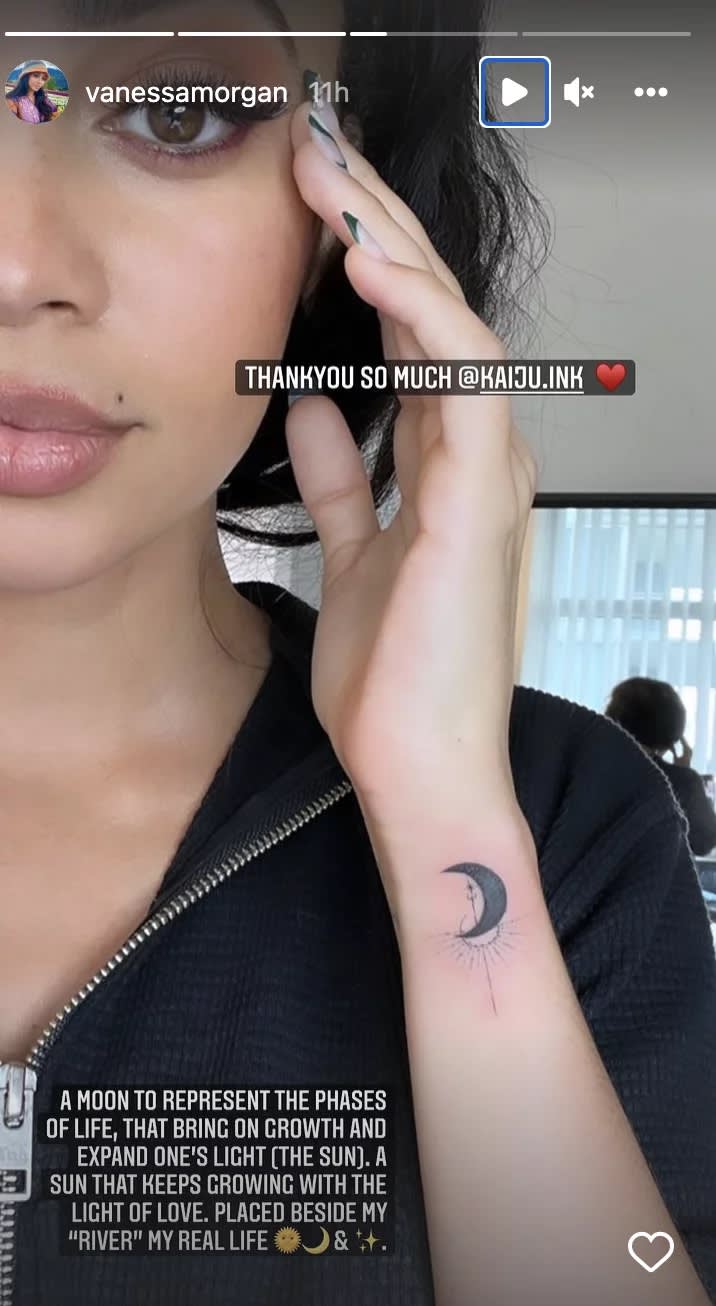 Vanessa Morgan's fiancee gets a tattoo of her future initials + a