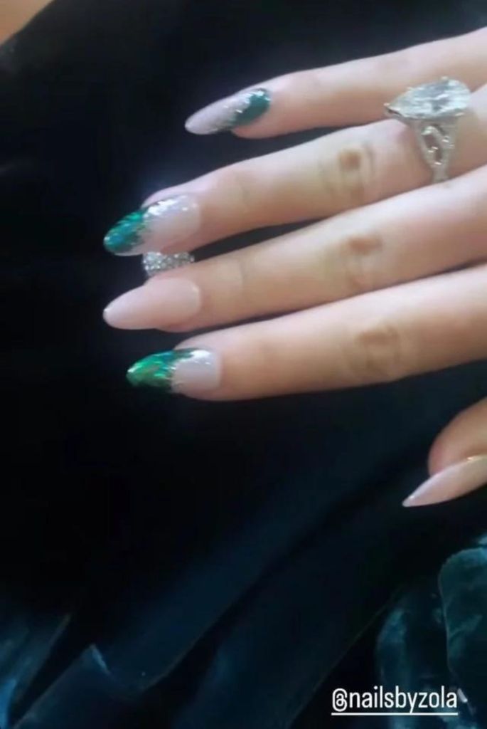 Sydney Sweeney side tip manicure french manicure