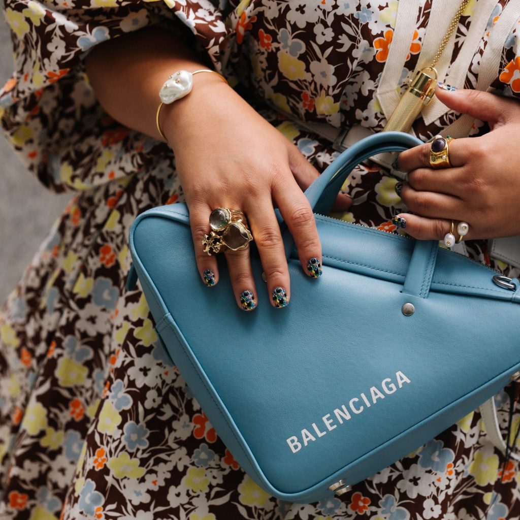 Wallpaper Nails on a NYFW Show Attendee