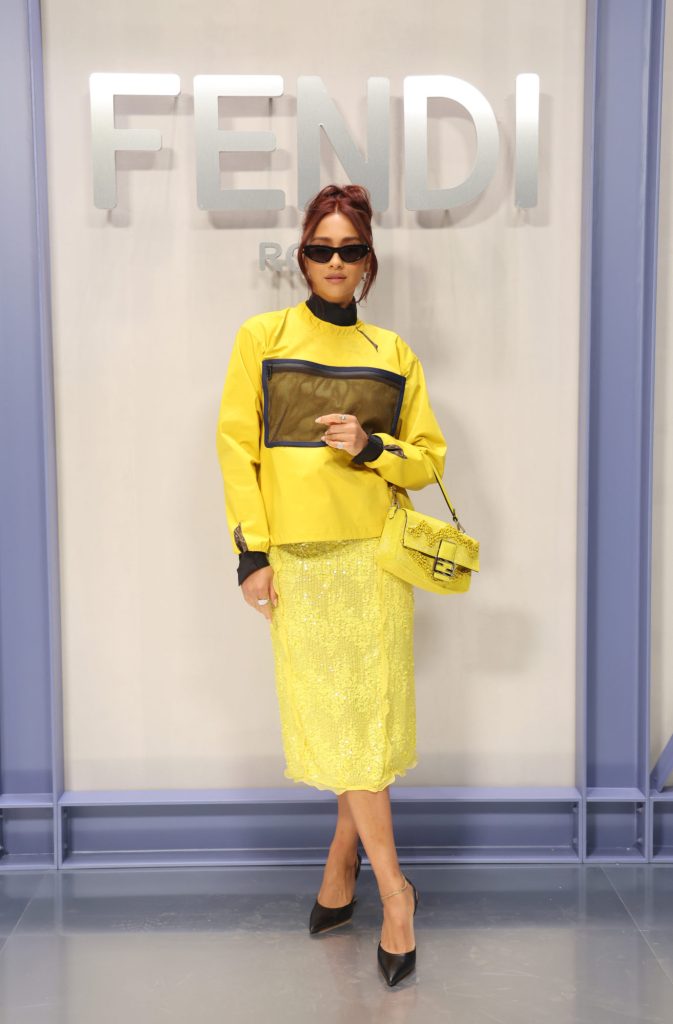 Shay Mitchell's Red Hair at Fendi Fashion Show in Milan