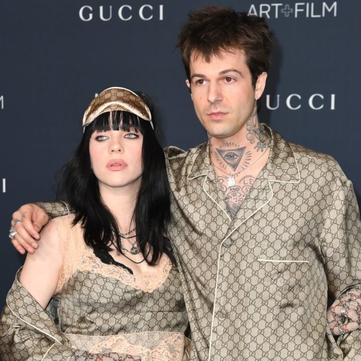Billie Eilish Wears a Double-Slit Lace Gown on the Red Carpet With ...
