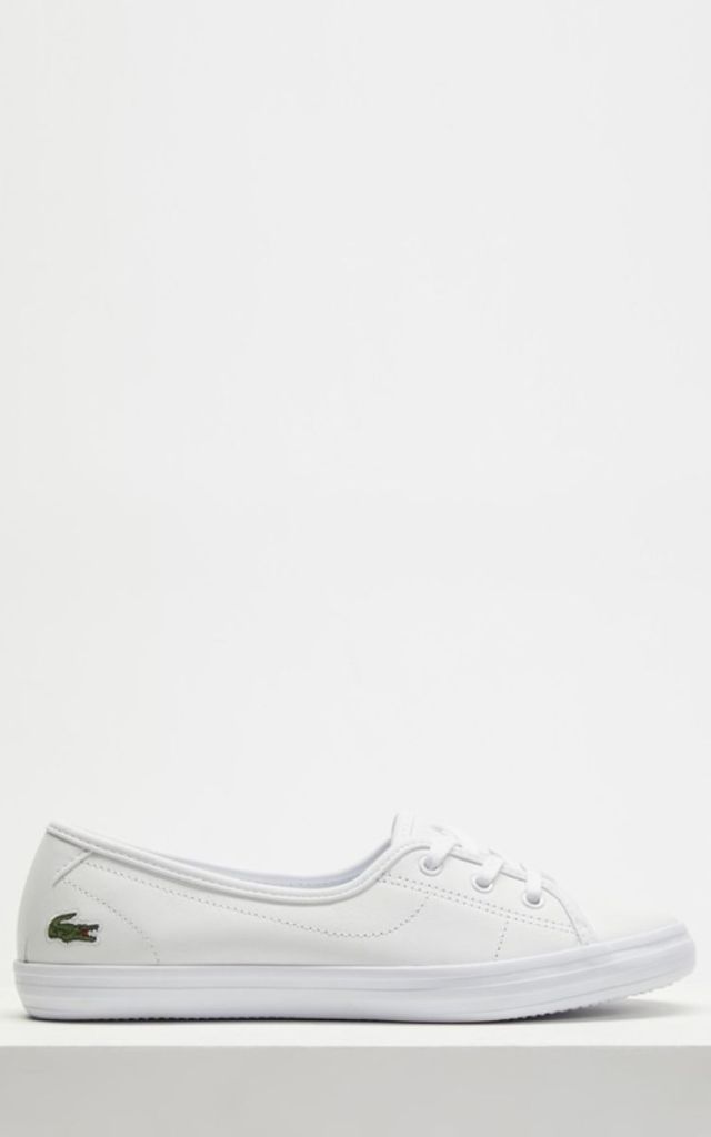 Lacoste Ziane Chunky BL Leather Sneakers - Best White Sneakers for Women