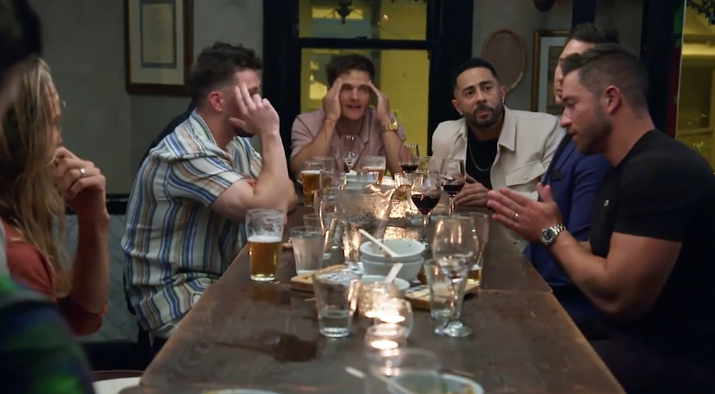 MAFS’ Harrison and Adam go Head-to-Head during the Boys Night