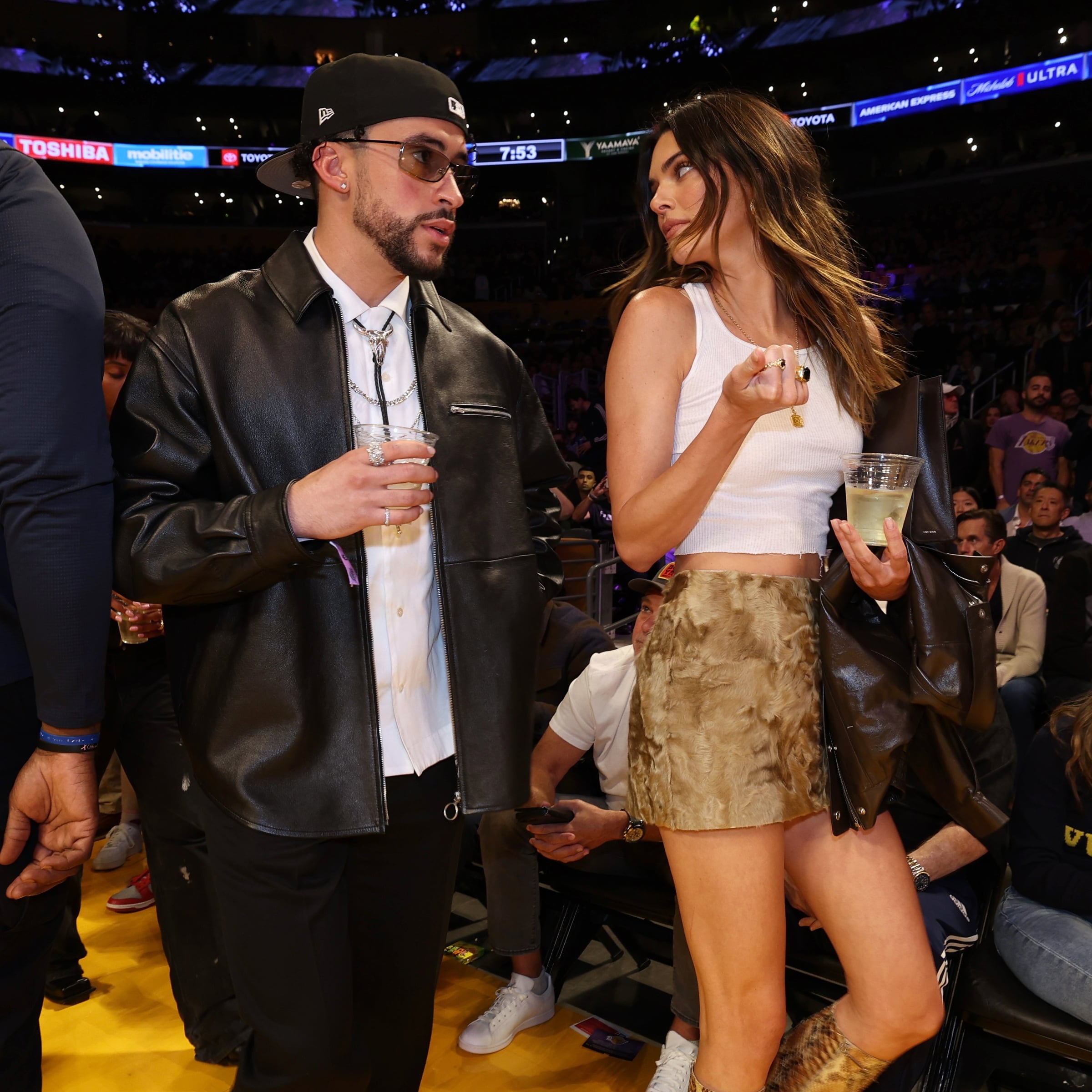 Kendall Jenner and Bad Bunny Turn the Lakers Game Into First Public ...