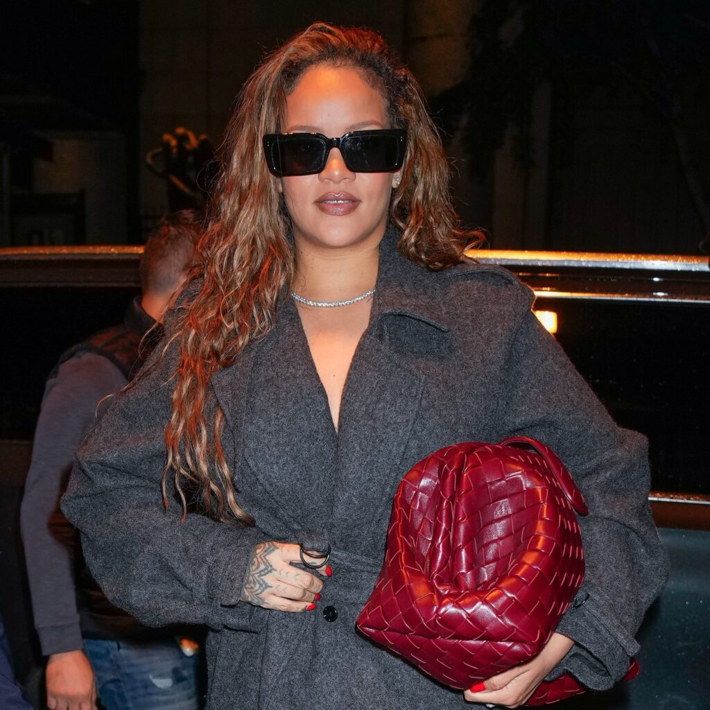 Rihanna Spotted with Bottega Veneta's Lauren Clutch in NYC