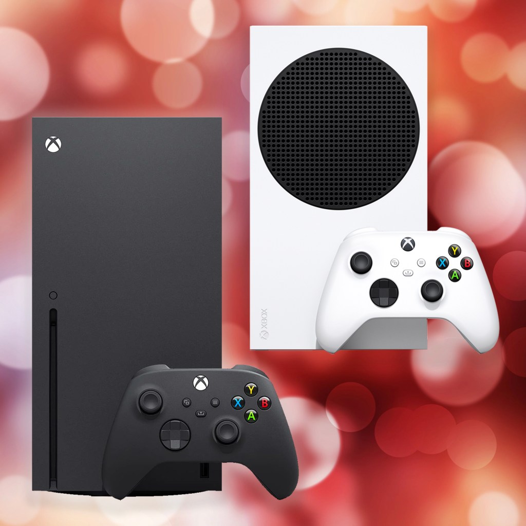 Xbox Series X and S on red background for Boxing Day sale