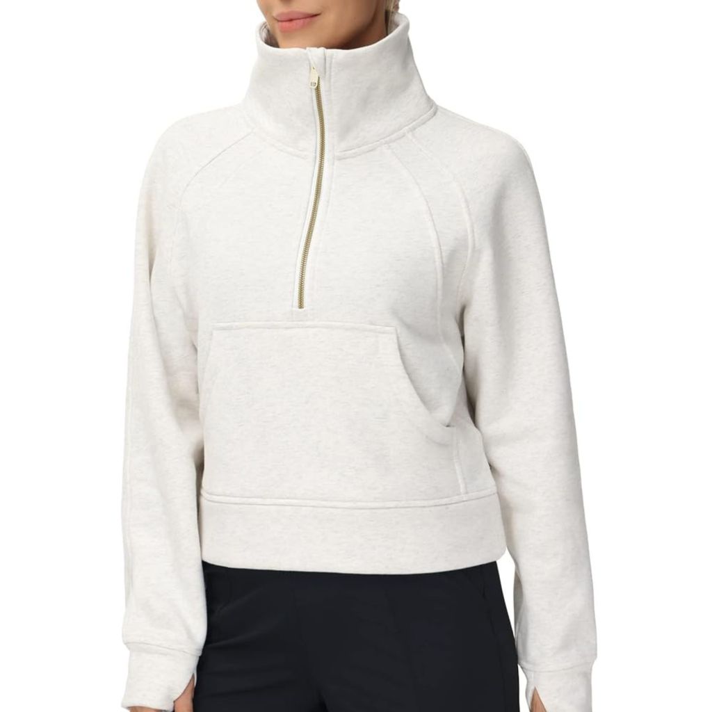 THE GYM PEOPLE Womens' Half Zip Pullover Fleece (was $46.99, now $37.39)