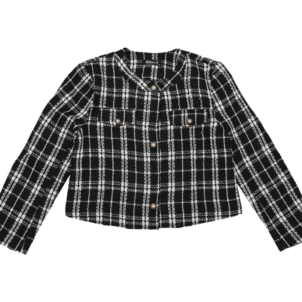 Allegra K Plaid Tweed Blazer, $65.99