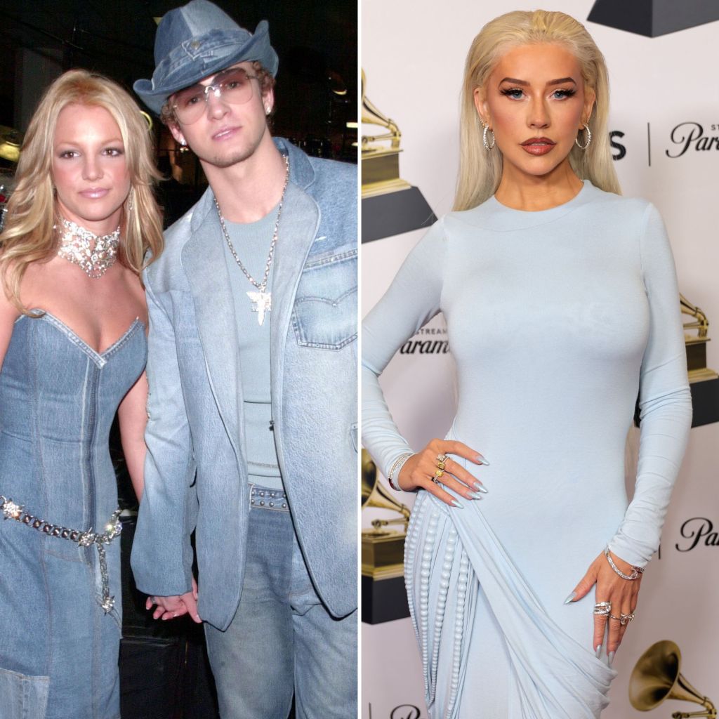 Justin Timberlake, Britney Spears, and Christina Aguilera-celebrity-love-triangles