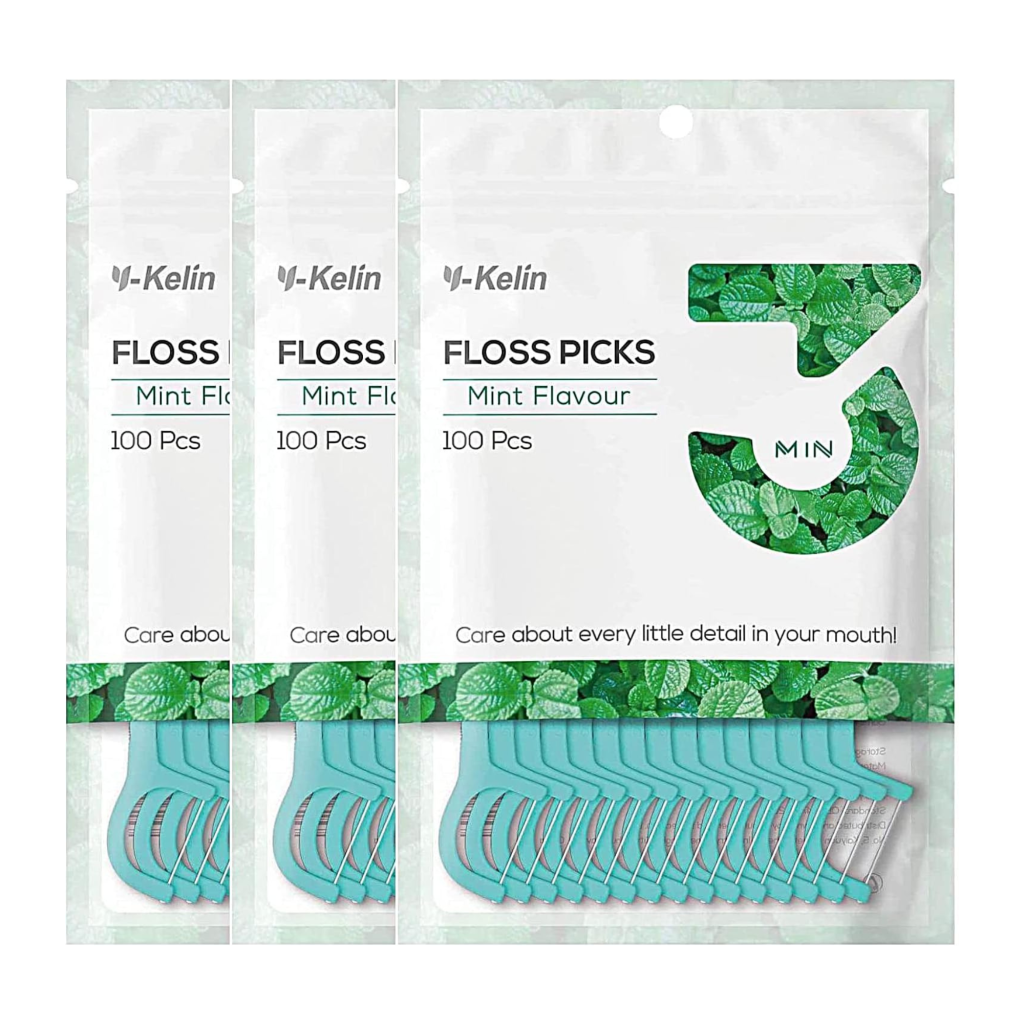 Y-Kelin 300-Pack Dental Floss Picks, $11.72, oral hygiene products amazon