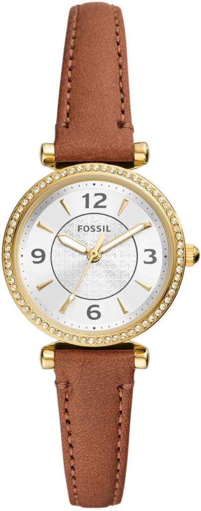 Fossil Women's Brown Leather Carlie Analogue Watch (now $145)