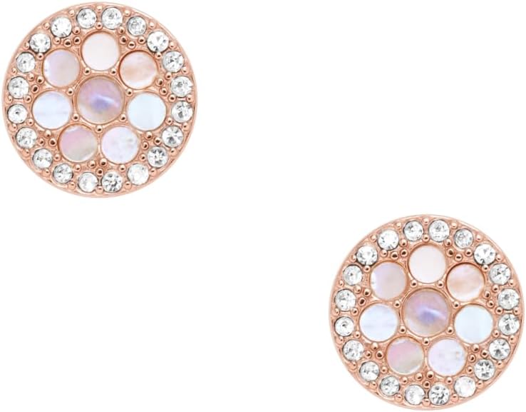 Fossil Women's Rose Gold Stainless Steel Jewelry Earrings (now $59)